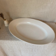 Large oval white earthenware dish