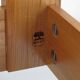 140 cm bed and bedside tables in certified solid elm regain
