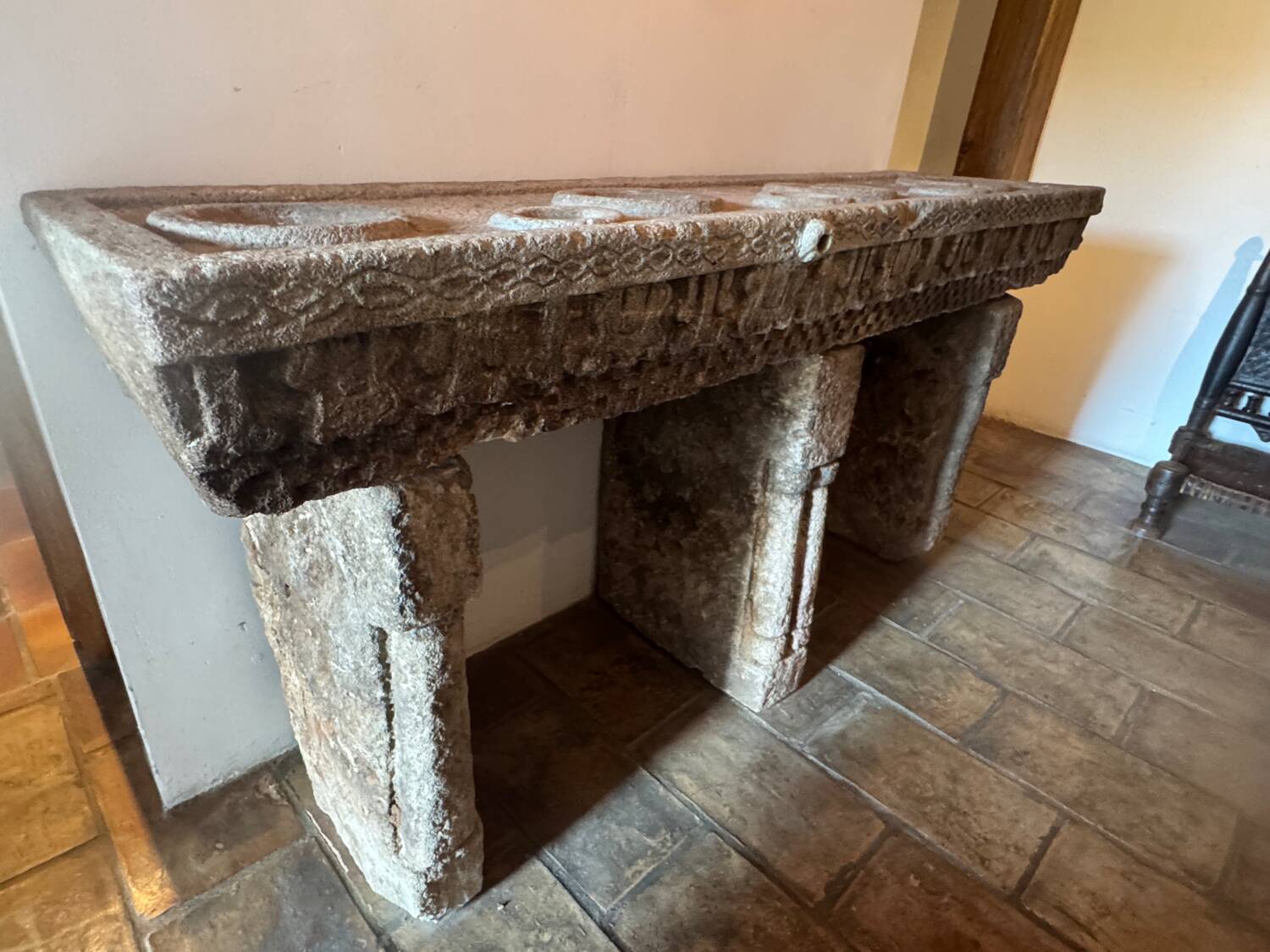 Indian stone console