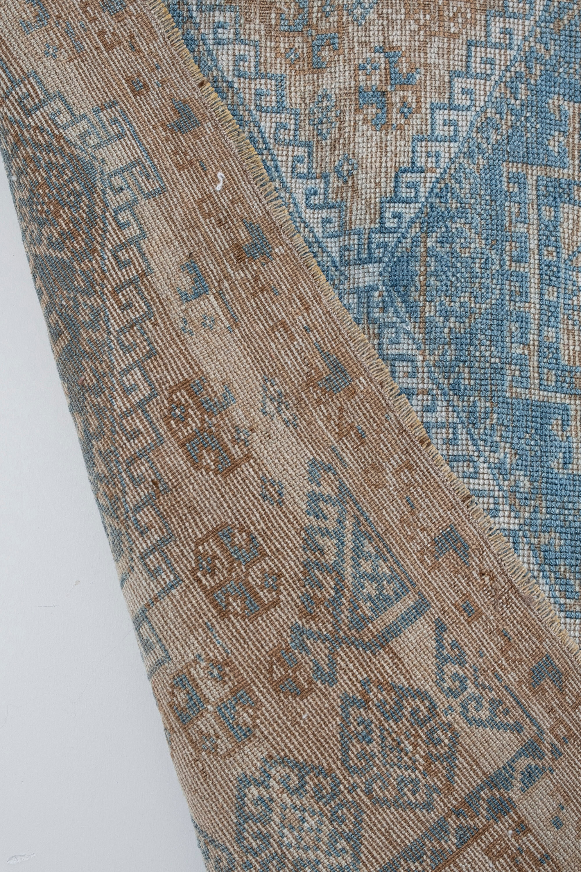 Distressed Turkish Oushak Rug Runner 142 x 324 cm