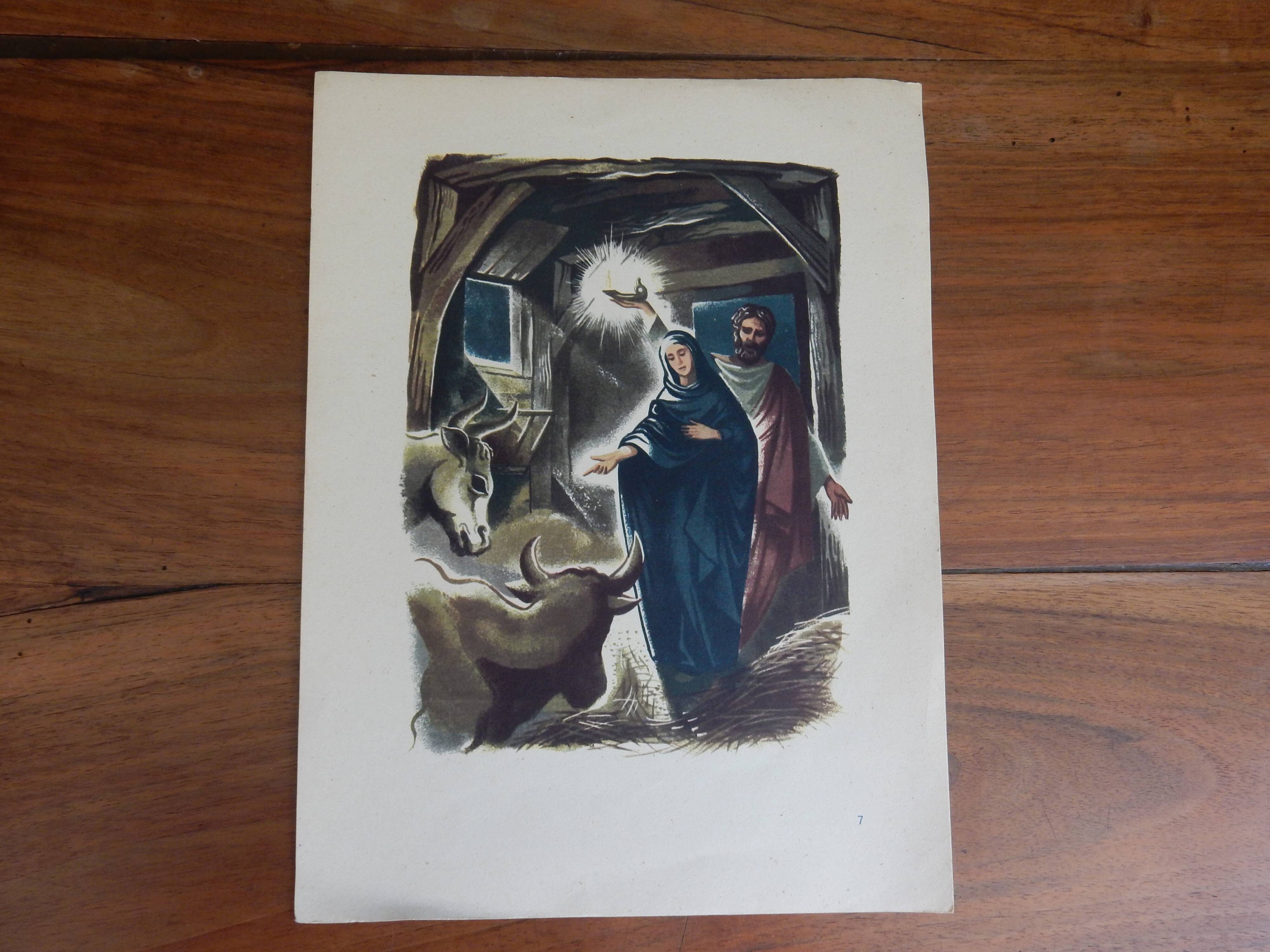 Illustration of the nativity Entry into the sheepfold