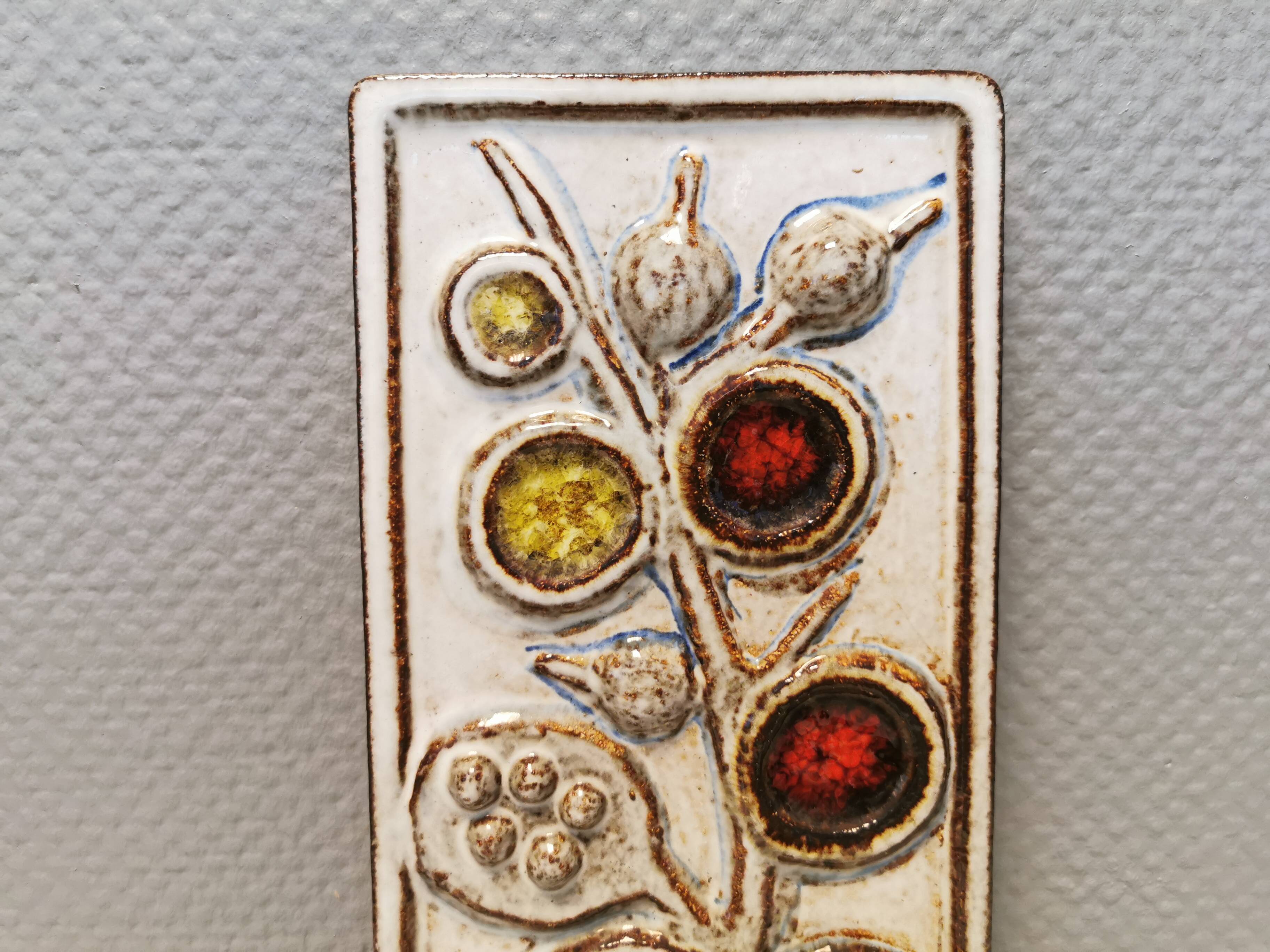 wall relief designed by Noomi Backhausen for Danish Søholm ceramics 1960-70s.