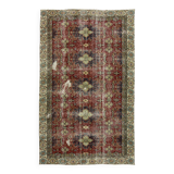 One-of-a-kind turkish handwoven vintage rug - rustic vintage charm 276x 174 cm