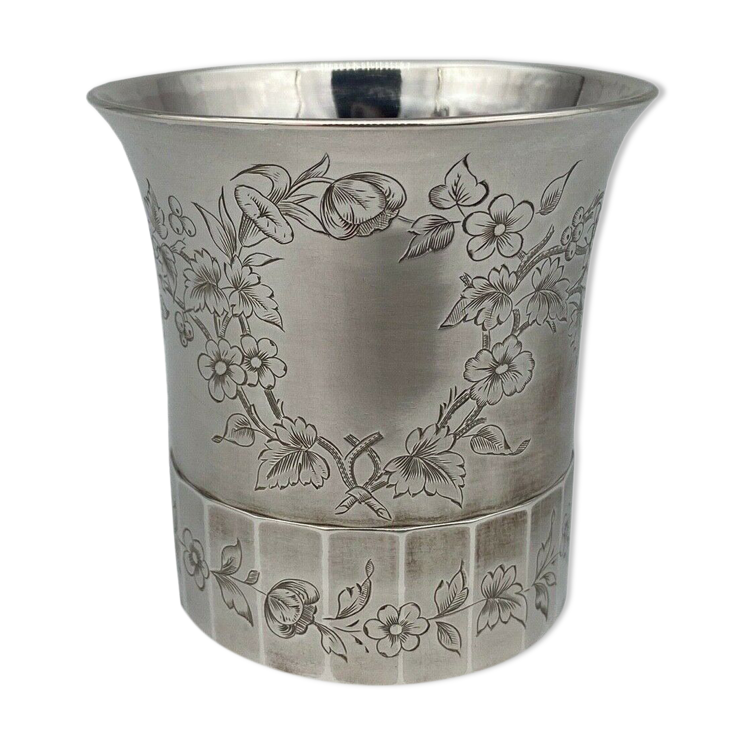 Timpani solid silver floral decoration 1900 poincon minerva