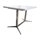 White vintage table pedestal