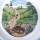 Old dessert plates, talking theme Fables de la Fontaine