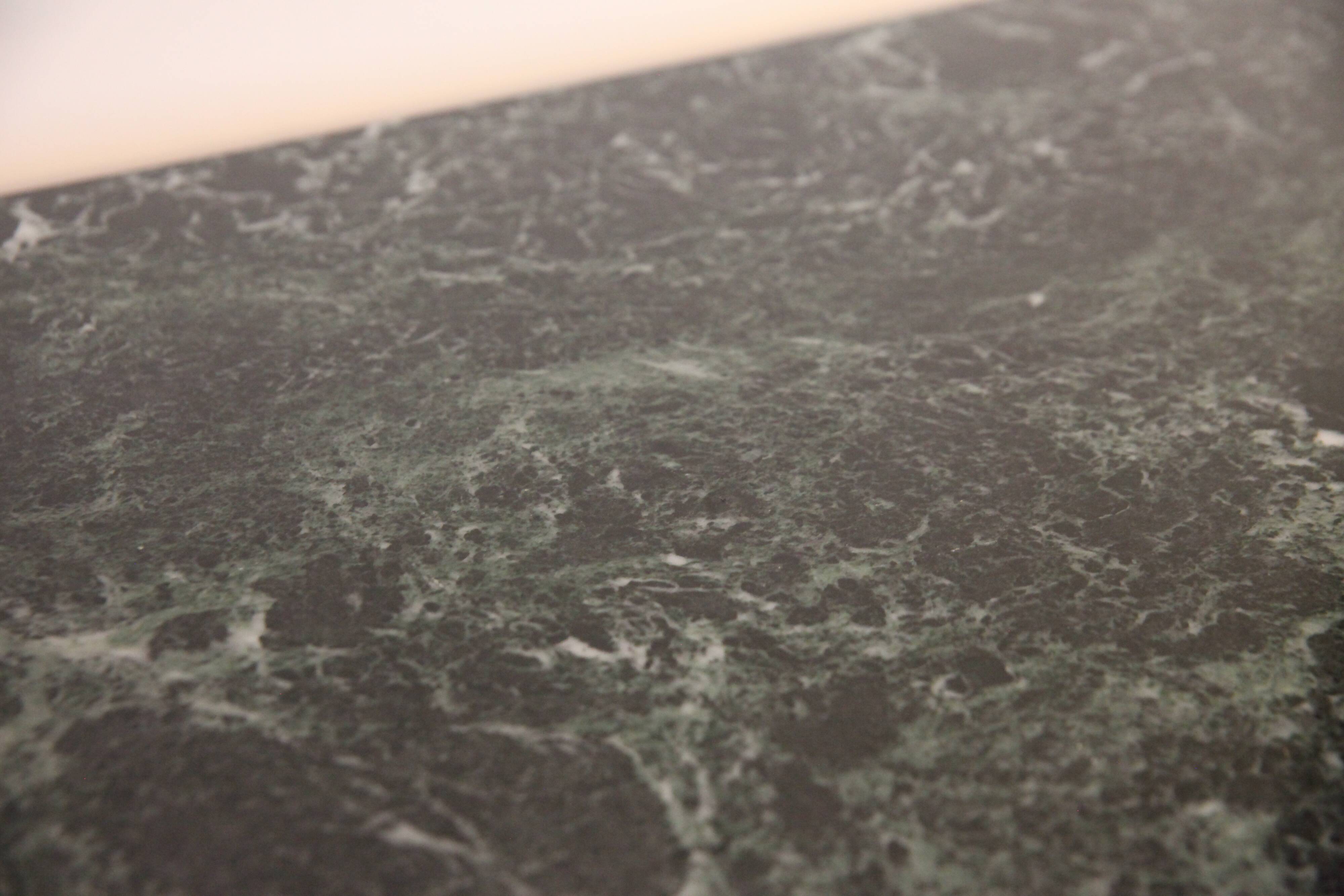 Sea green marble and brass coffee table