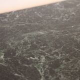 Sea green marble and brass coffee table