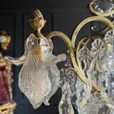 19th Century Cage Chandelier in Crystal and Gilded Bronze (Good Quality)