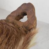 Set of 2 Spanish stools with cowhide, 1960s