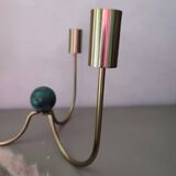 Bougeoir Design 3 branches en laiton