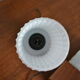 Paire d'appliques scandinaves teck opaline 60s