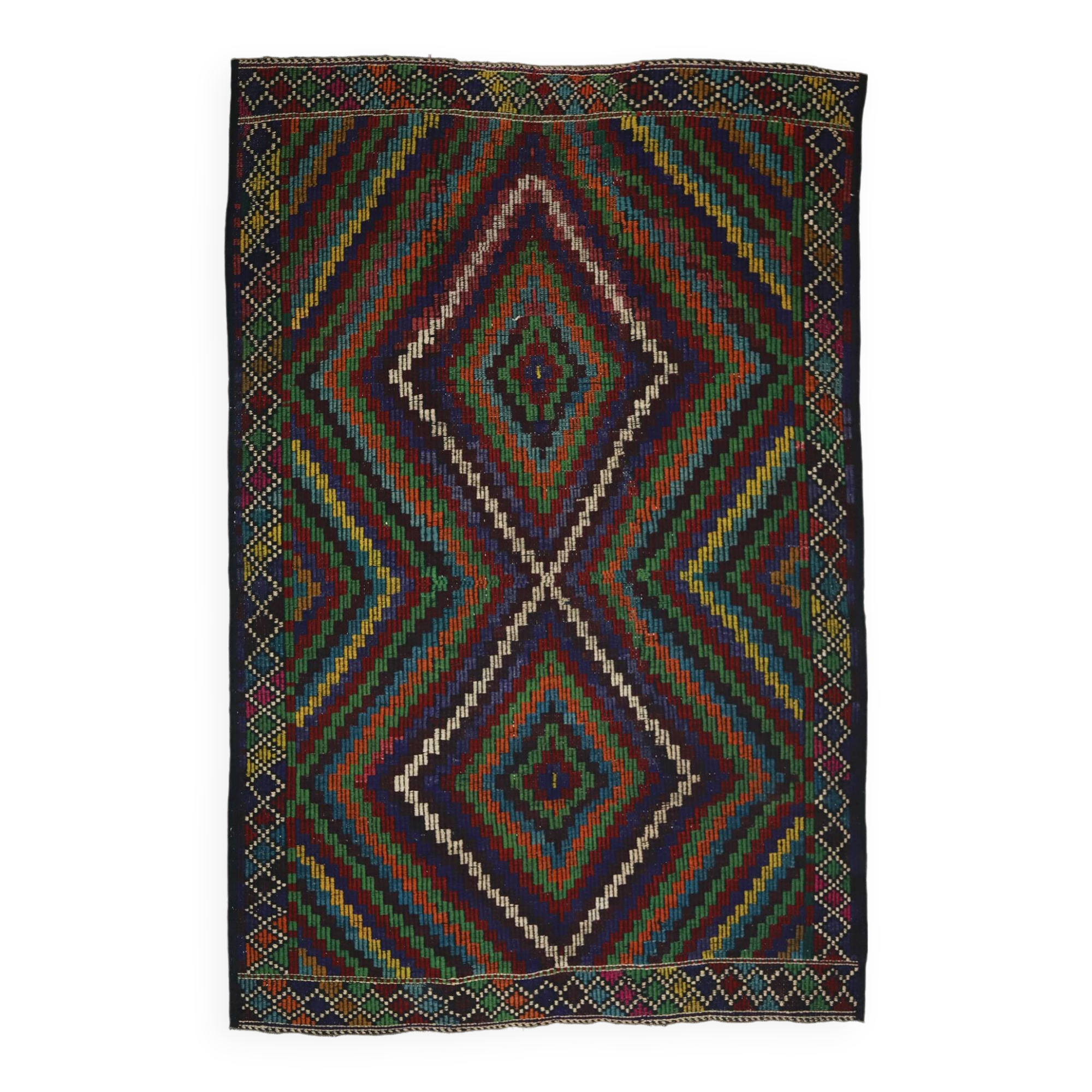 Handwoven Vintage Rug – Natural and Elegant 180x 251 cm