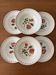 Set of 6 antique deep plates in earthenware • Red rose decoration