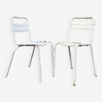 Duo de chaises Tolix Métal vintage