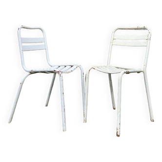 Duo de chaises Tolix Métal vintage