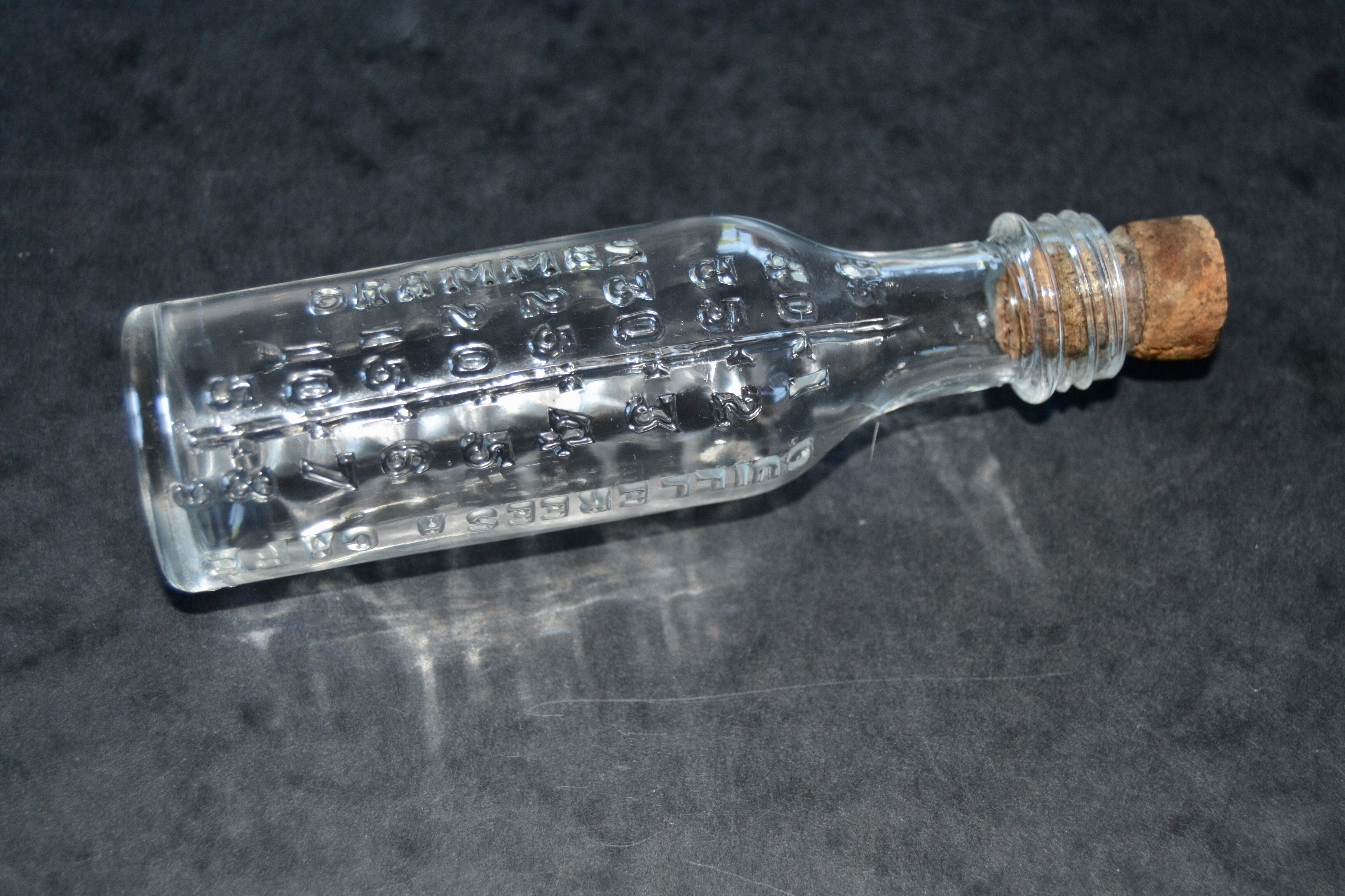 Suite of five vials of apothecary