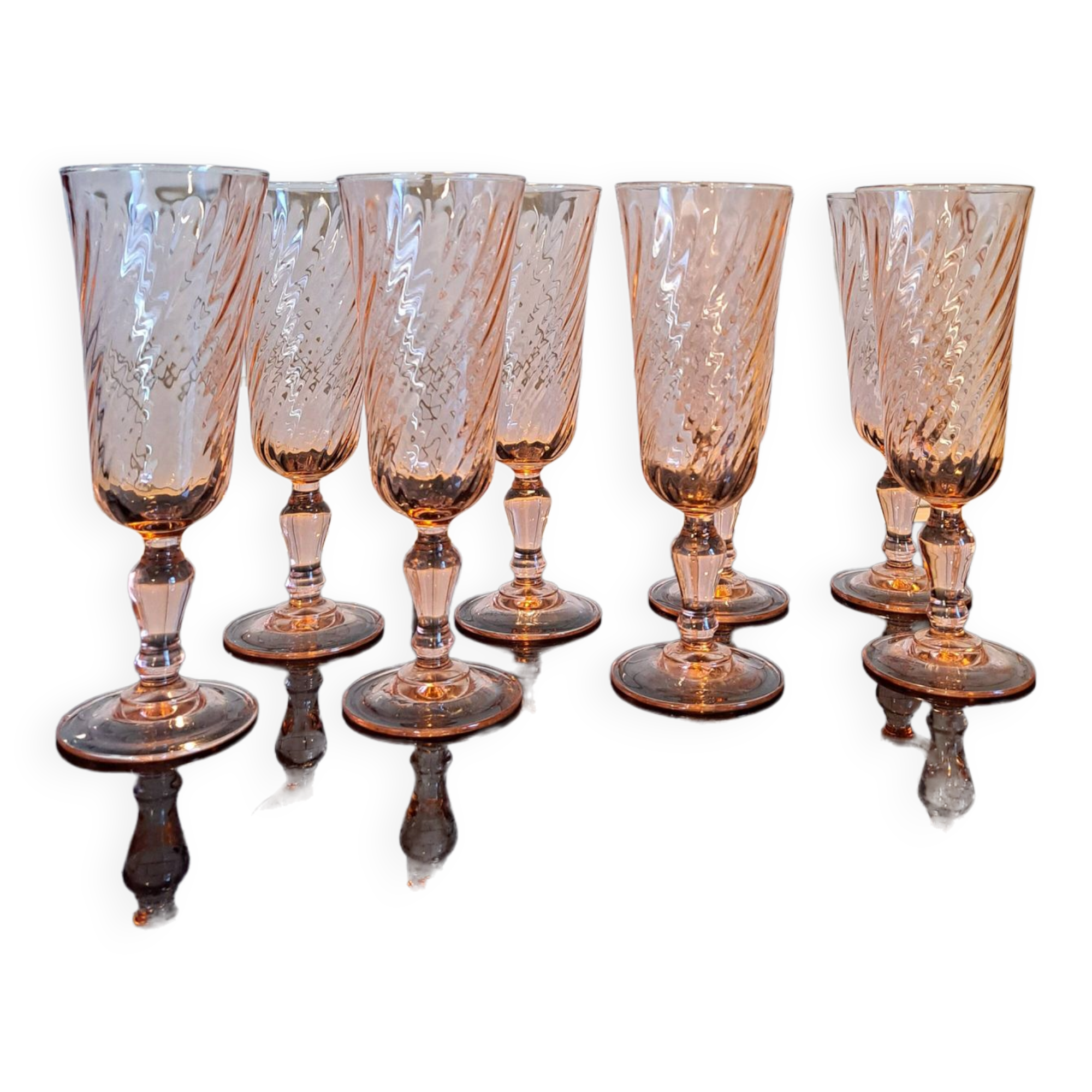 8 Rosaline champagne flutes