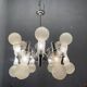 Chrome space age sputnik glass chandelier, 1970s