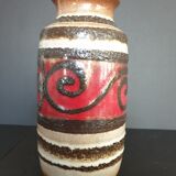 Vase en céramique Allemagne de l'ouest, céramique à lave grasse, années 70 par Scheurich