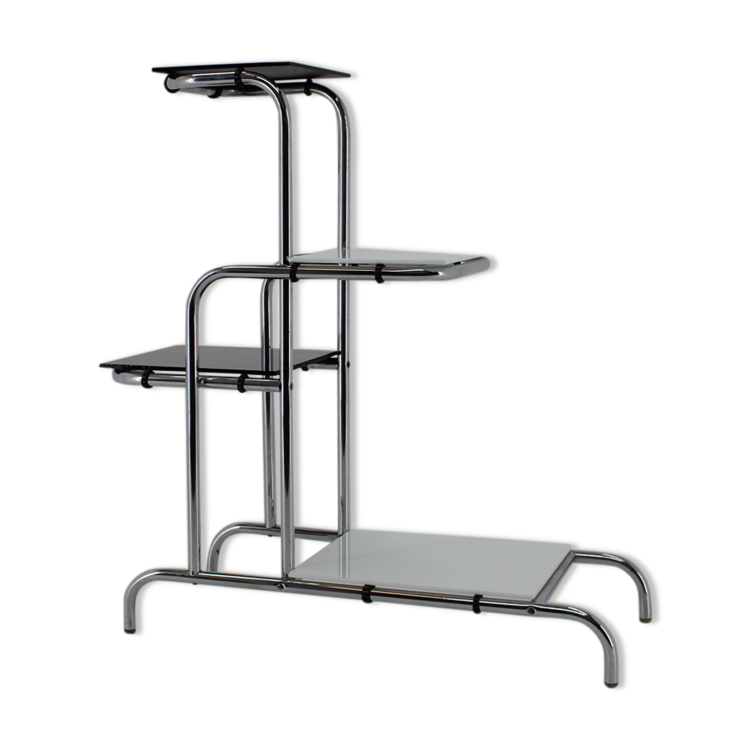 1960s functionalist chrome flower rack