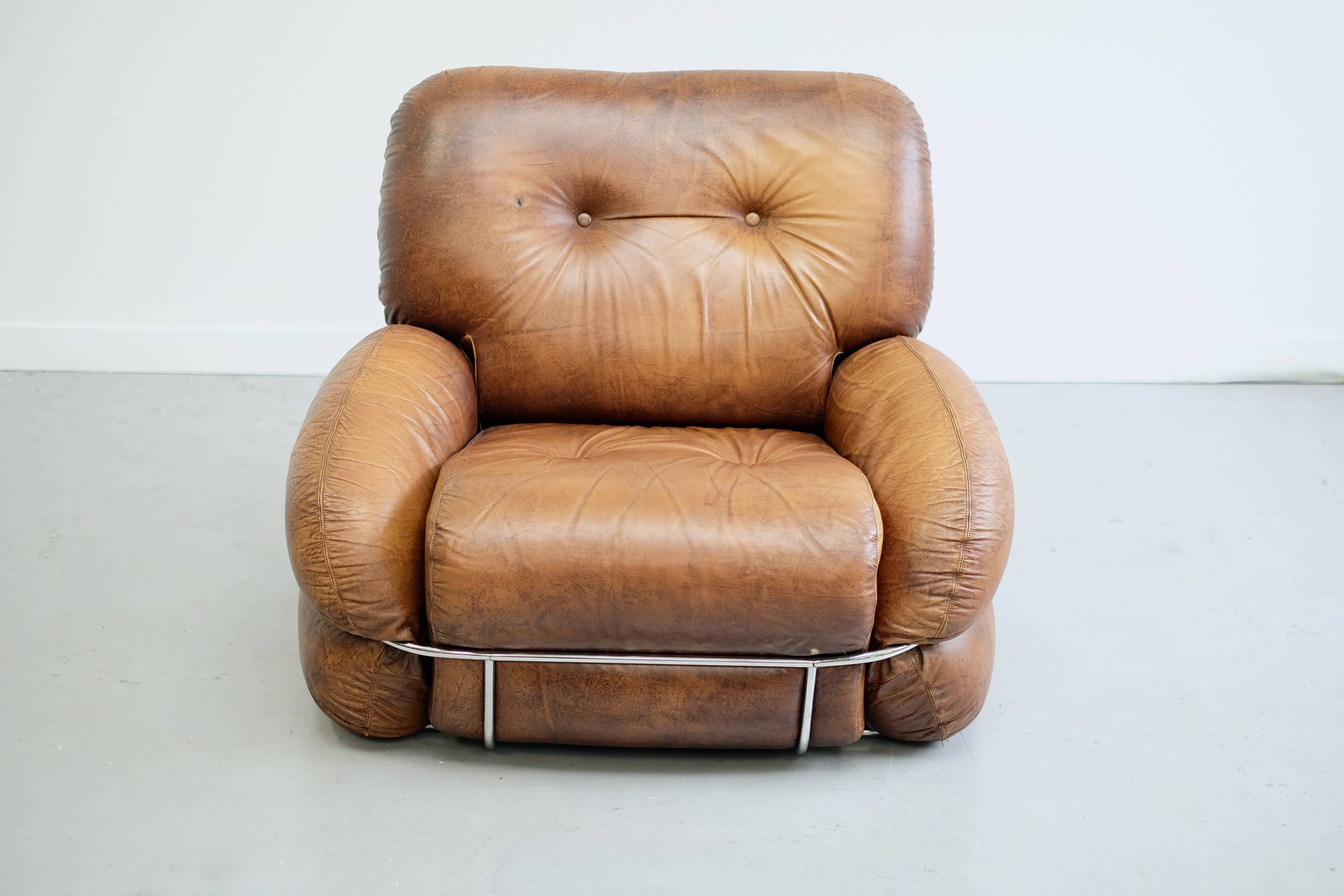 Okay fireside chair by Adriano Piazzesi - 1970