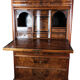 Bureau of polished walnut and mahogany, 1850s