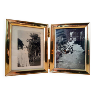 Deux photographies vintage en noir et blanc encadrées