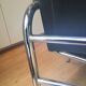 Bauhaus armchair in leather and chrome tubes, 70s 80s