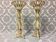 Pair of candlesticks patinated cast iron renaissance design