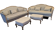 2 high-end Louis XV benches with poufs