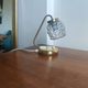 Small vintage brass and bubble glass lamp SARU (Germany) – 1960s