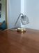 Small vintage brass and bubble glass lamp SARU (Germany) – 1960s