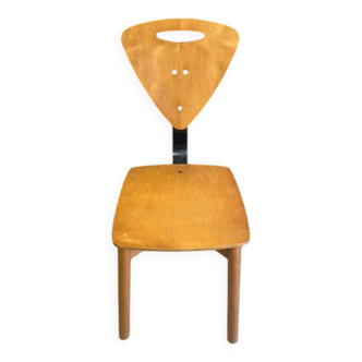 Italian chair from the 80s, in wood and metal