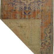 One-of-a-kind turkish handwoven vintage rug - rustic vintage charm 290x 140