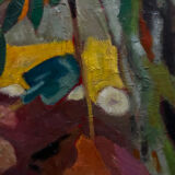 Painting of a child playing in summer, 20th century