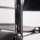 Paire de chaises Matteo Grassi MG5 cuir noir et chrome
