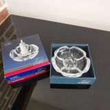 Bougeoir vintage floriforme "Lude" cristal d'Arques