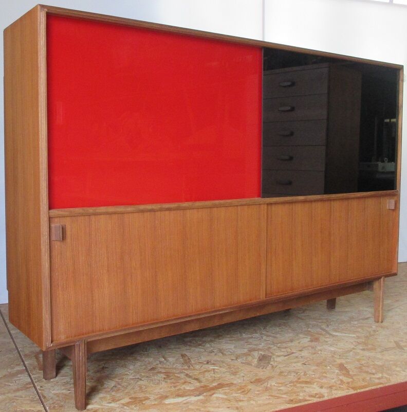 Buffet in teak doors sliding