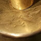 Burgundy Plexiglass and Brass Table Lamps by F. Loffredo, Italy 1980s