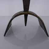 German Brutalist Iron Candleholder, 1960s