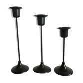 Black metal candlesticks