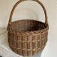 Panier osier rond ancien