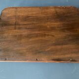 Old tray in wood and brass