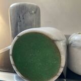 Trio of vintage marble candlesticks