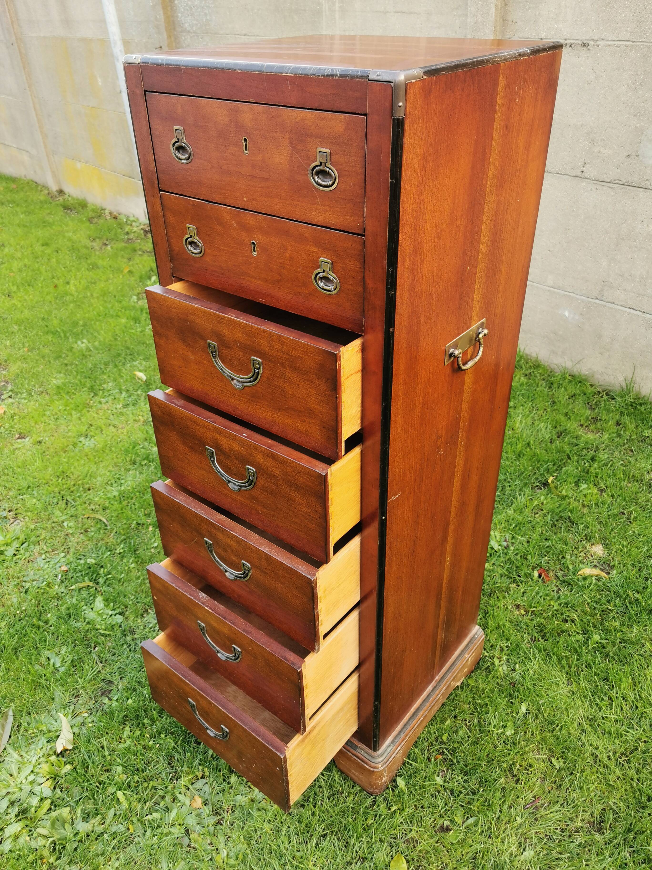 Navy weekly in solid mahogany, 7 drawers, National Airy, Type Glasgow