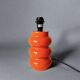 Orange glazed ceramic lamp base - 1970s