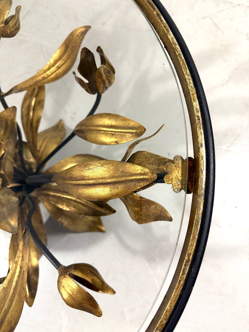 Hans Kögl gilded metal and glass coffee / side table