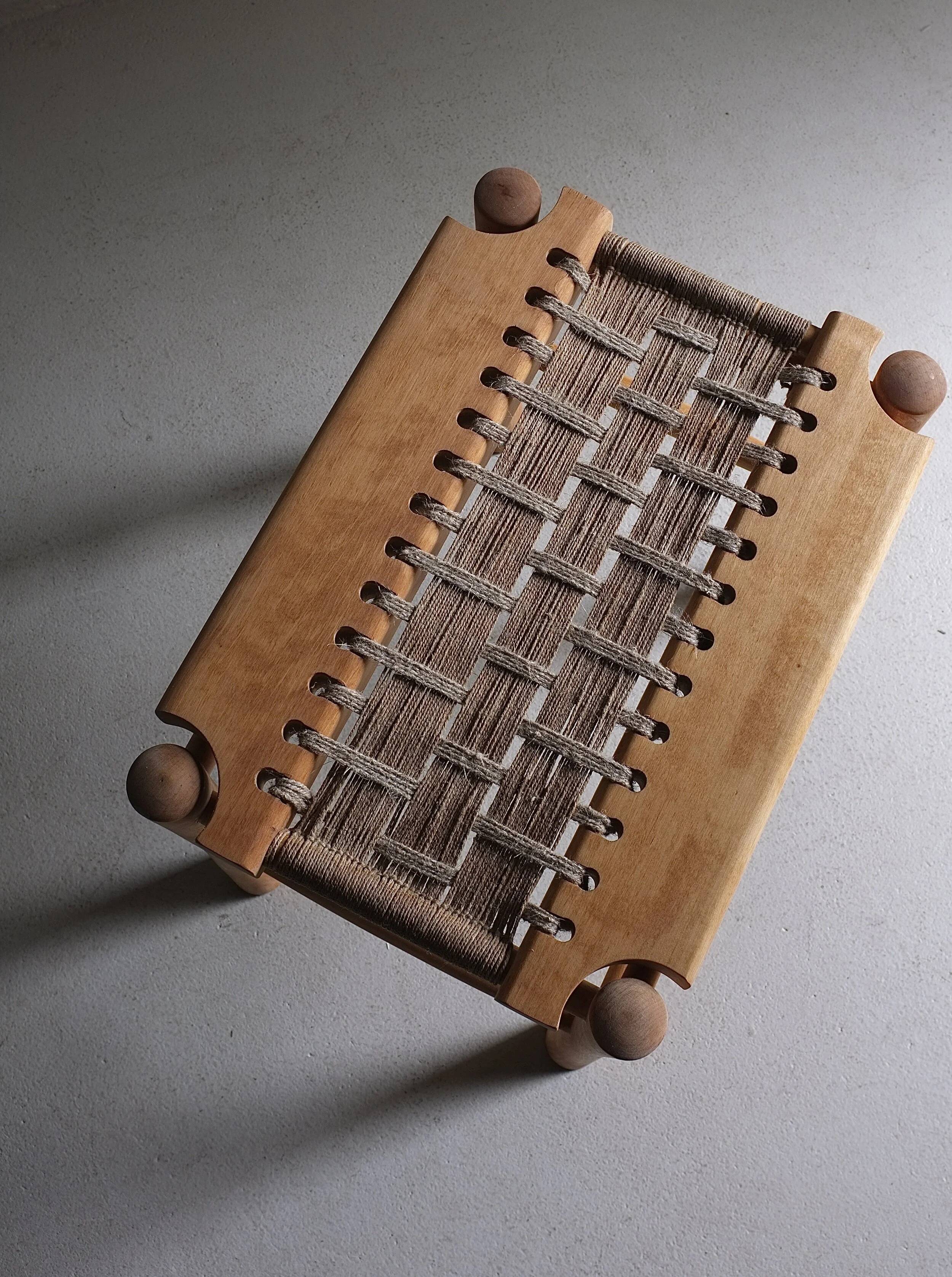 Woven seat stool | France | 1960s