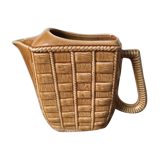 Pichet de forme rectangulaire en porcelaine couleur caramel